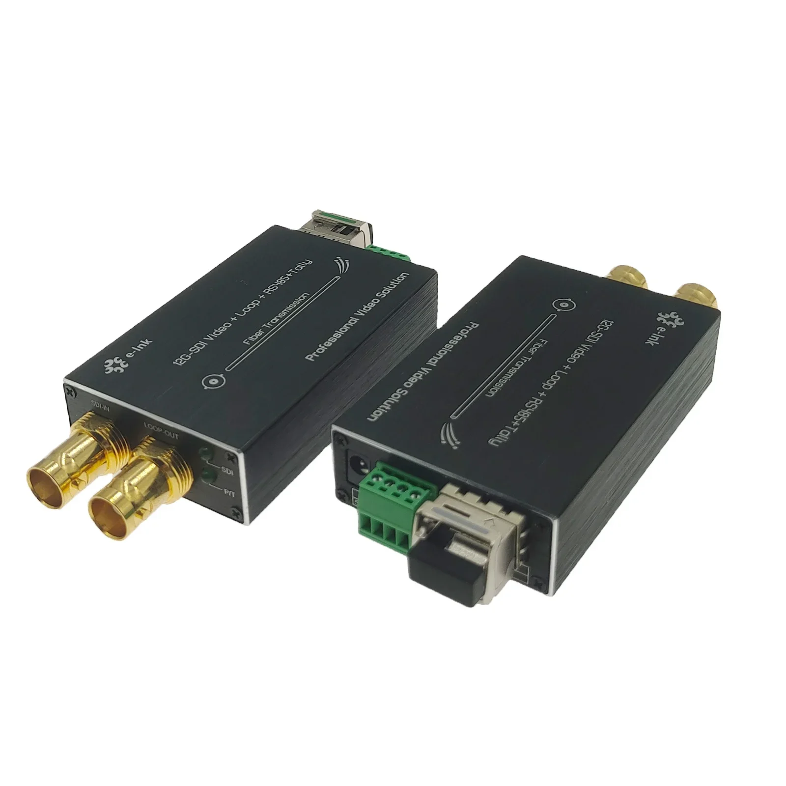 

12G SDI Fiber Converter with Reverse RS485 and loop out Single Mode Fiber LC Connector 20KM 12g-sdi fiber extender