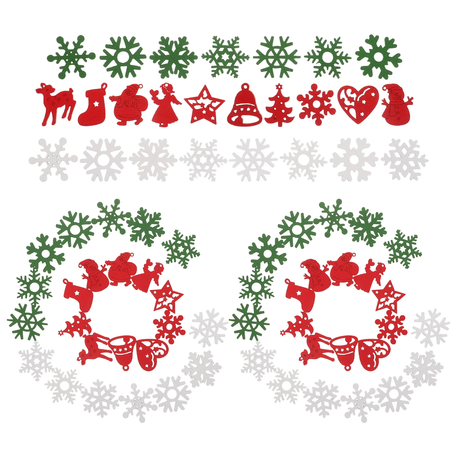 

100Pcs Small Wood Snowflakes for Crafts Unfinished Wooden Slices DIY Christmas Tree Decorations Winter Holiday Snowflake