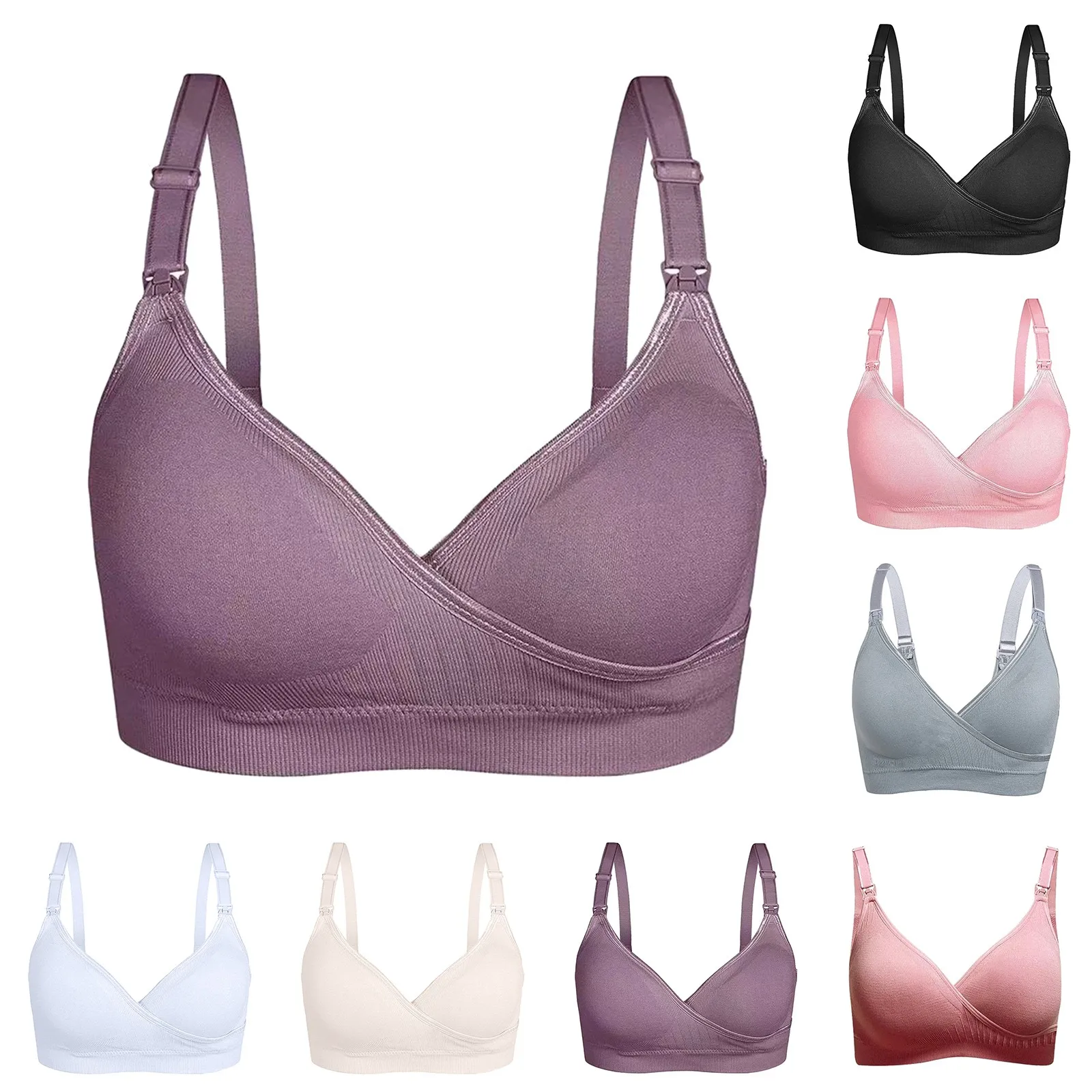 Women's European And American Pregnant Women's Women Strapless Bra 36c Bras High Support Sports Bras for Women Scrappy Bra