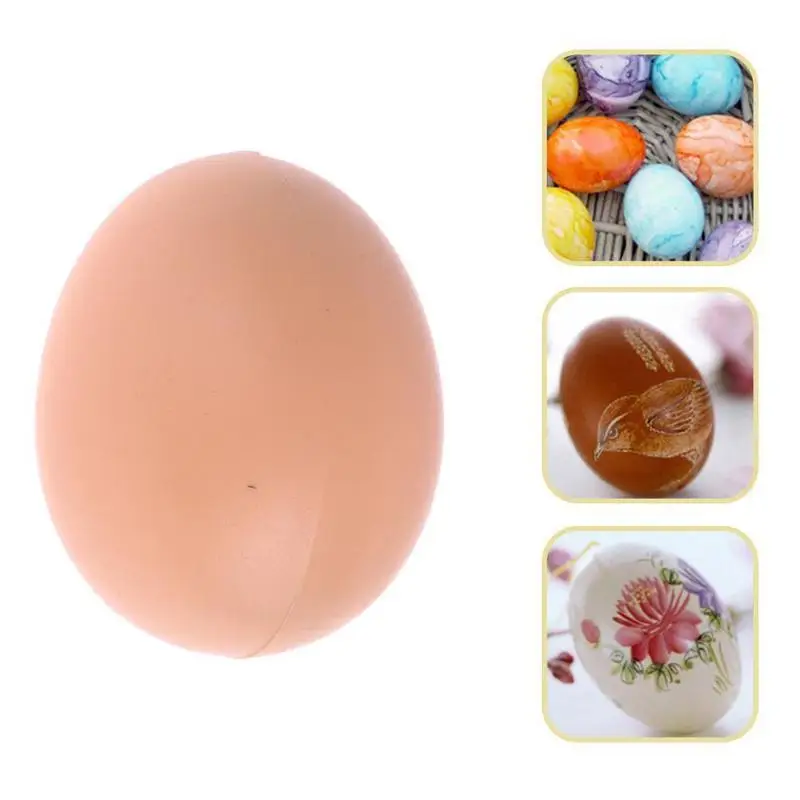 5-20 Uds. Huevos Falsos de Gallina para Simulación de Incubación en Gallineros, Huevos de Plástico de Imitación para Broma de Gallinas y Aves de Corral