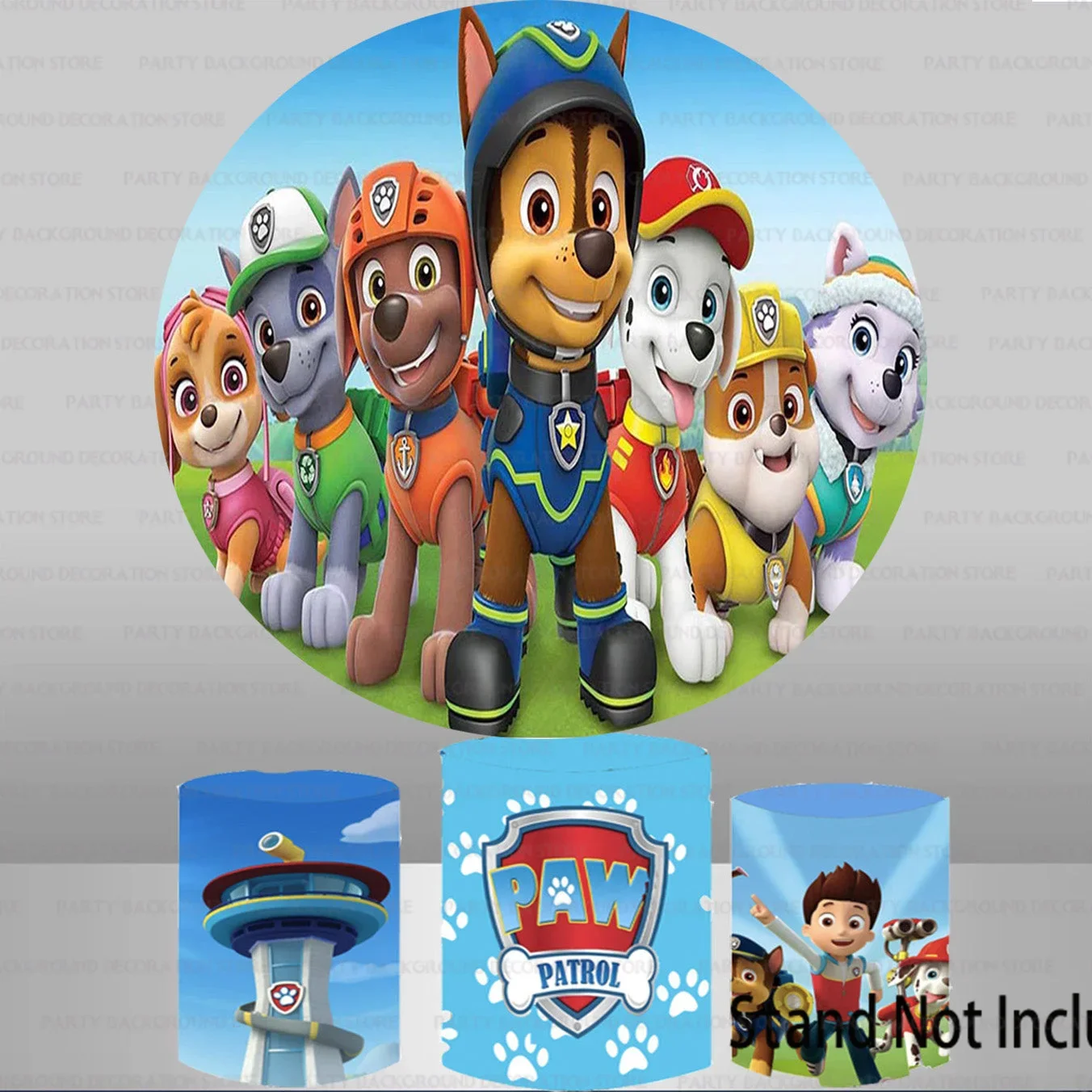 แผ่นป้ายอุ้งเท้าสุนัขสำหรับฉากหลังปาร์ตี้วันเกิด1st เด็กชายพื้นหลังสำหรับอาบน้ำเด็ก