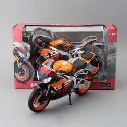 Modèle de moto de course en alliage de lame de feu, jouet en métal de simulation, moto de cross-country de rue, cadeau pour enfants, Honda CBR, 1/12