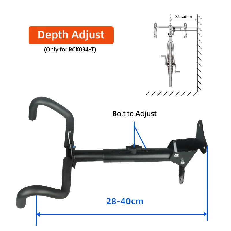 Wall Beam Road Hanging Rack Kids Bike Scooter Hanger Optional Foldable Hook Adjustable Mount W/ Rim Bondage Belt