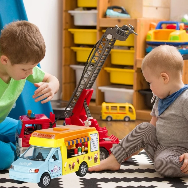 Jeu rôle éducatif camion crème glacée, véhicule jeu, jouet améliore créativité, compétences sociales, voiture à pour