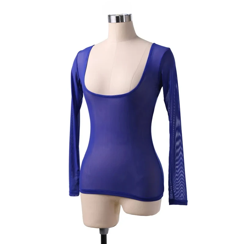 بدلة نسائية ممارسة الرقص الشرقي قاع مثير مفتوح الصدر شبكة شفافة يوتار القمم سيدة الرقص بوديستوكينج الملابس الداخلية