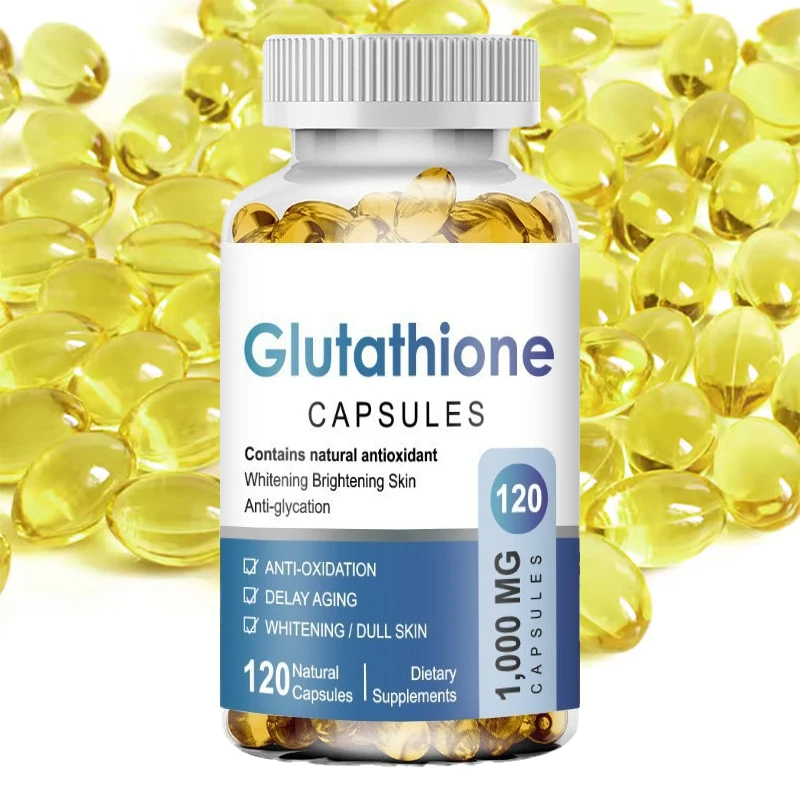 Glutathione 1000mg Per Serving - 500mg Per Capsule – L-Glutathione Supplement & Antioxidant Support for Normal Liver, Brain