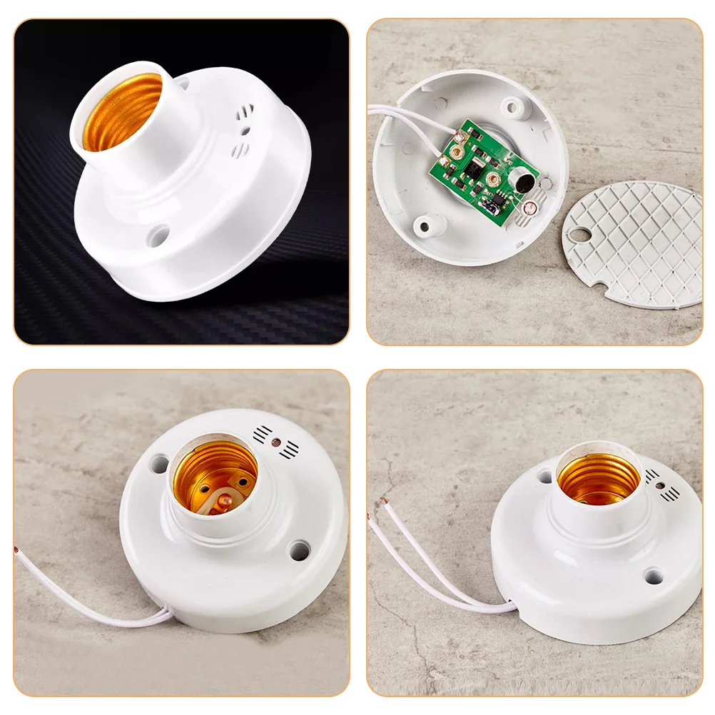 

LED Voice Control Lamp Holder E27 Induction Light Socket Stable Safe Light Base for Home Office Restaurant Use Lamp Bulb Socket