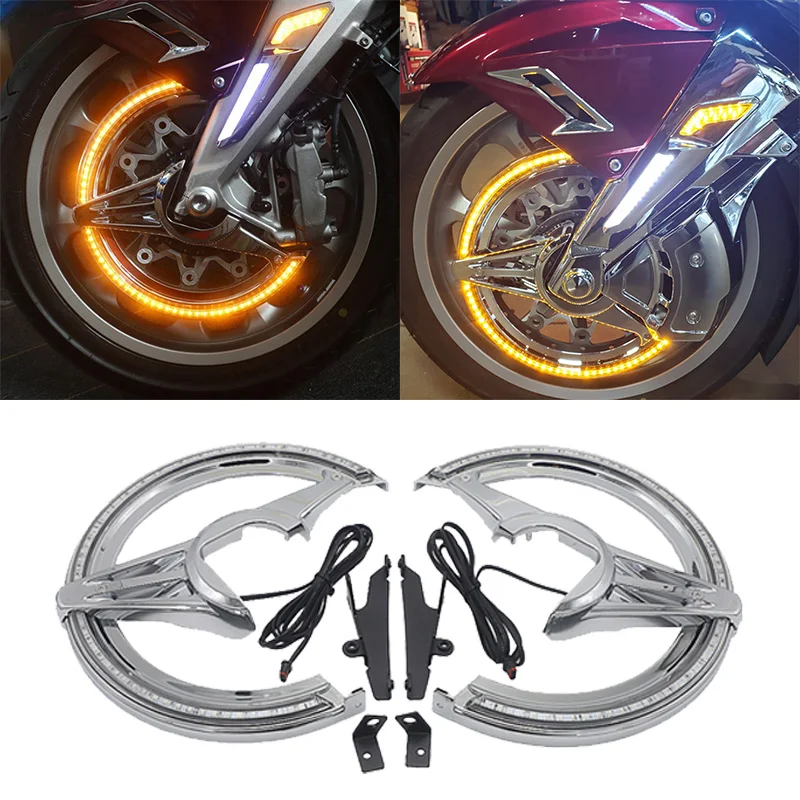 2018 2019 2020 2021 2022 2023 LED Light Motorcycle Accessories Front Lighted Vent Trim LED Lamps For HONDA Gold Wing1800 GL1800