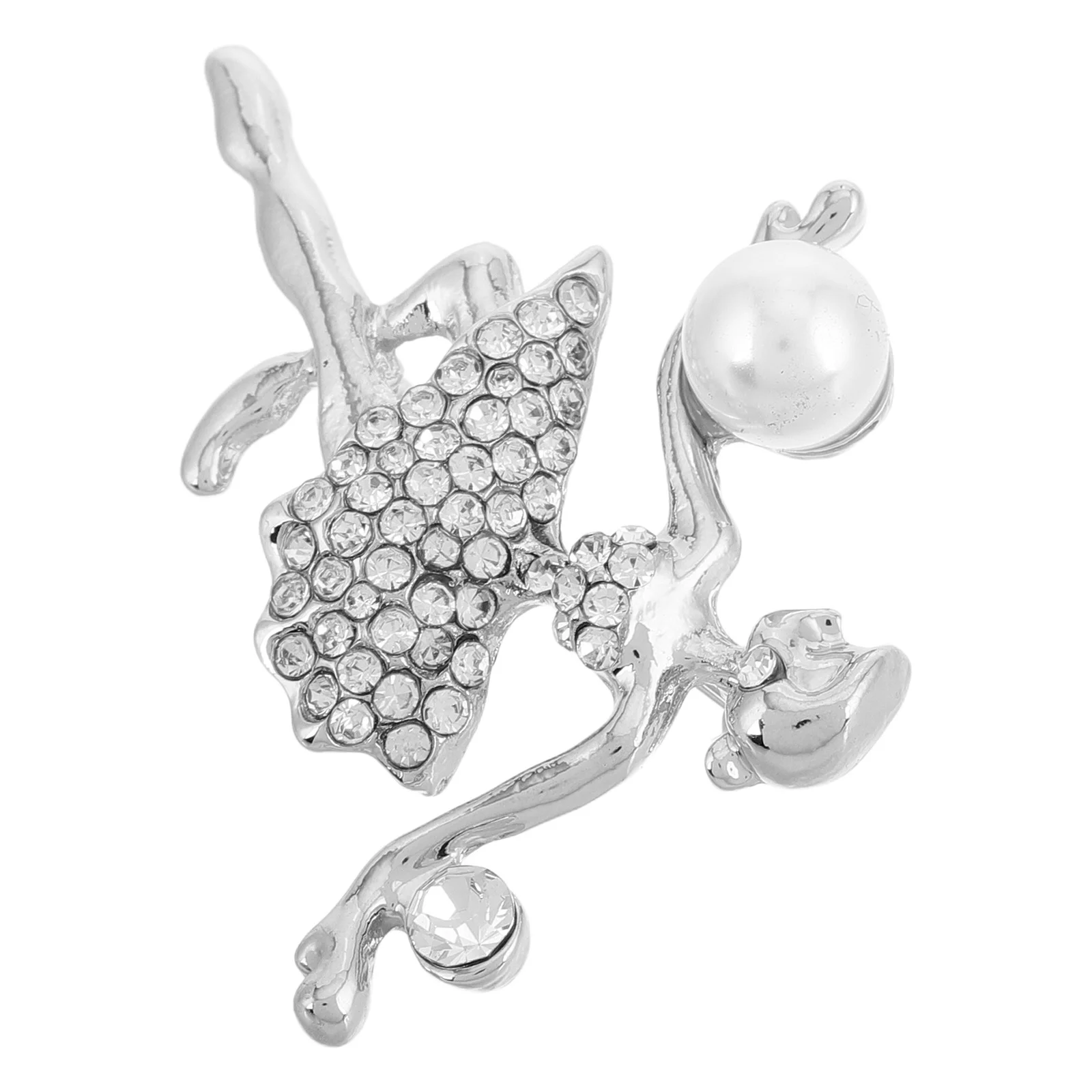 

Ballet Brooch Rhinestone Alloy Ballet Dancer Pin Stylish Accessory for Performances Competitions and Daily Wear