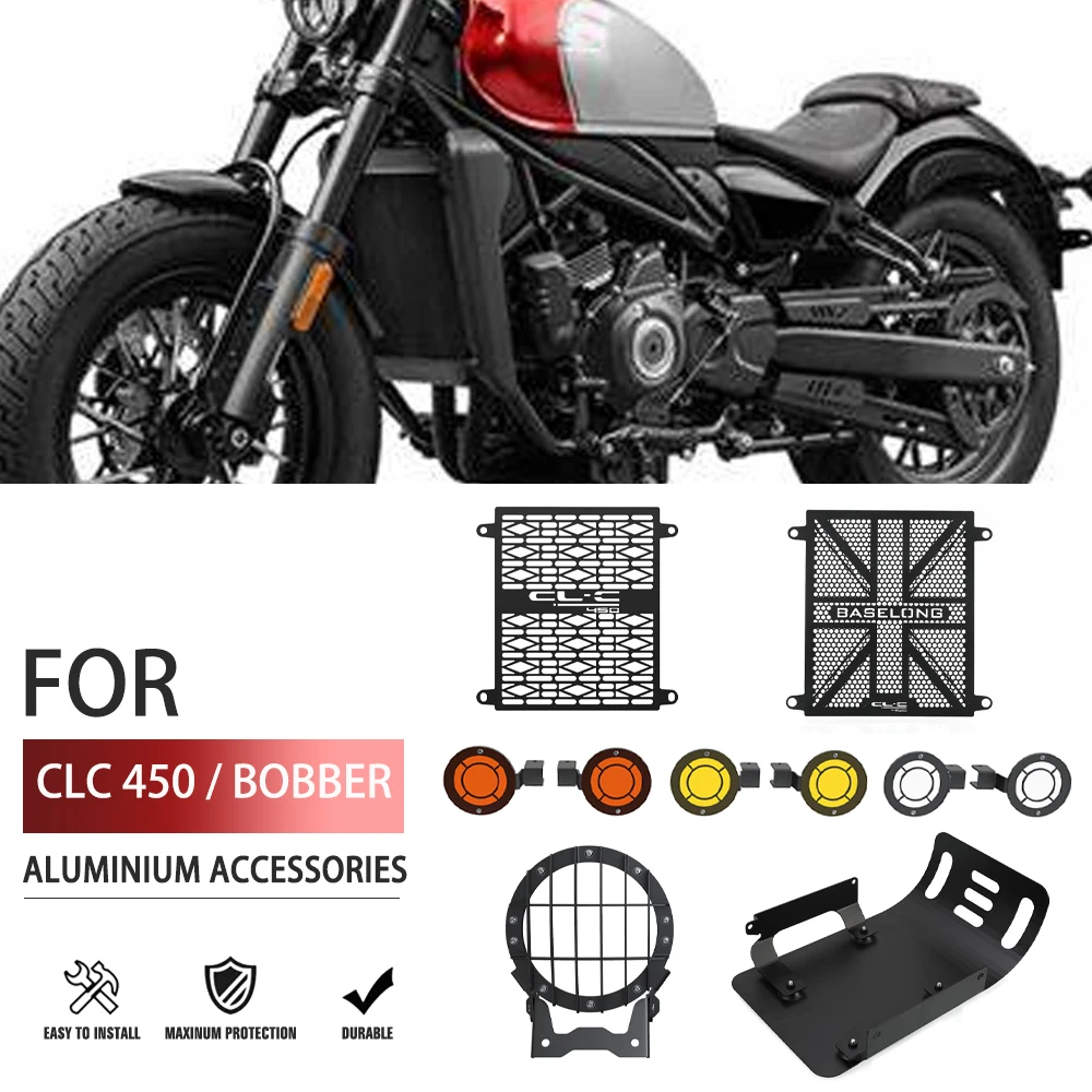 Motorcycle Radiator Guard Foglight Lamp Cover Skid Plate Bash Frame Protection FOR CFMOTO CLC 450 Bobber 450 CL-C 2023 2024 2025