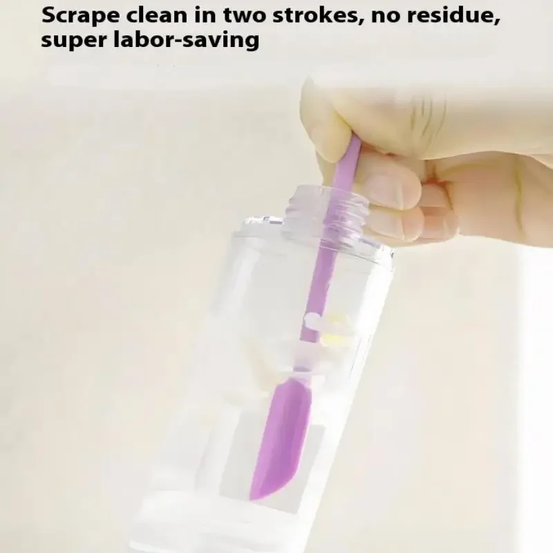 ชุดไม้พายซิลิโคน 3 ชิ้น ไม้พายขนาดเล็กสำหรับอาหาร ขวด ไม้พายสำหรับความงาม ไม้พายขนาดจิ๋วสำหรับขูดโลชั่น ขูดครีม