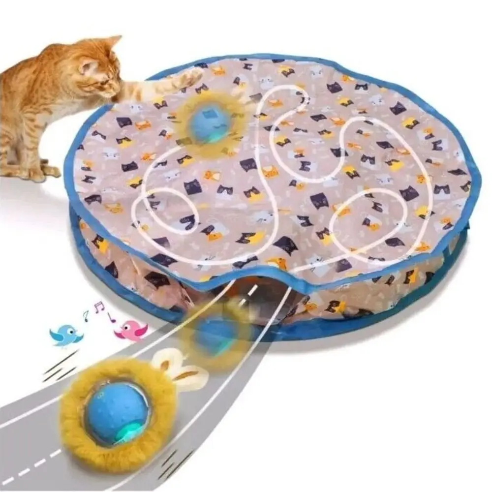 

New oxford Cat Toys Set Silicone Rechargeable Cat Hunting Cover Playing Electric Electric Cat Ball Toy for Kitten Training