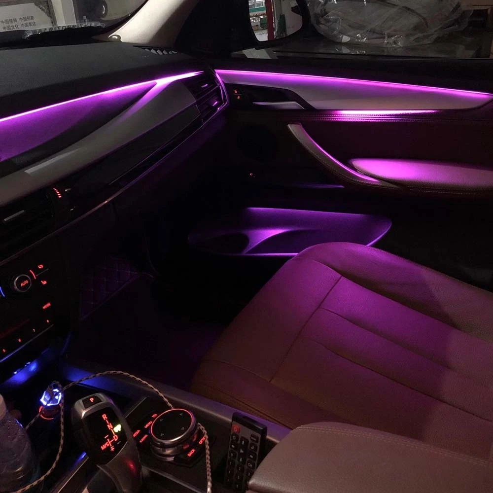 For BMW X5/X6 F15 F16 2011-2018 Car Led Luminous Ambient Light Door Panel Dashboard Footwell Atmosphere Lamp