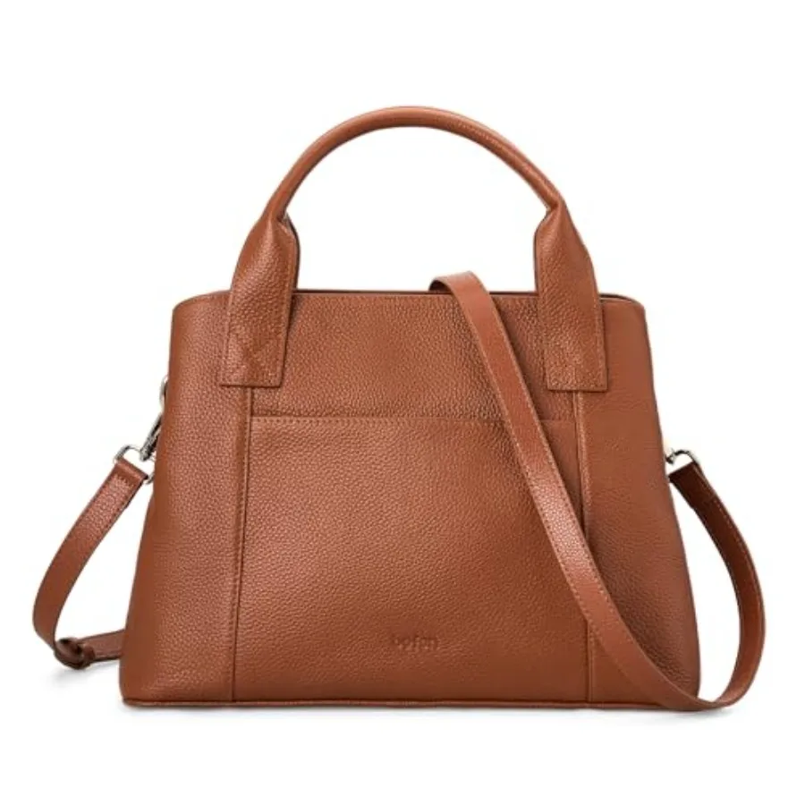 

befen Genuine Leather Handbag for Women Small Soft Satchel Tote Bags Crossbody Shoulder Purses with Zipper