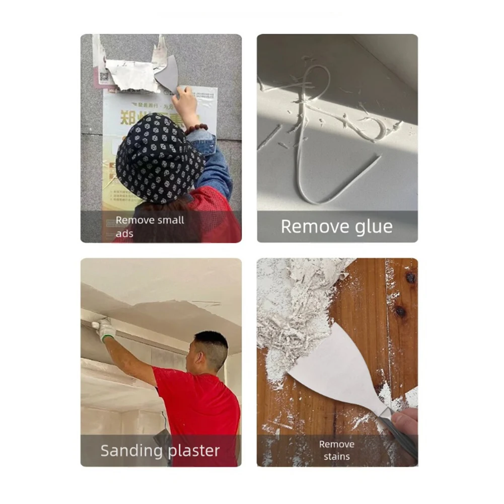 Ergonomic Scraper Stainless Steel Putty Cutter Flexible And Strong Blade Rust Resistant Material For Paint Scraping