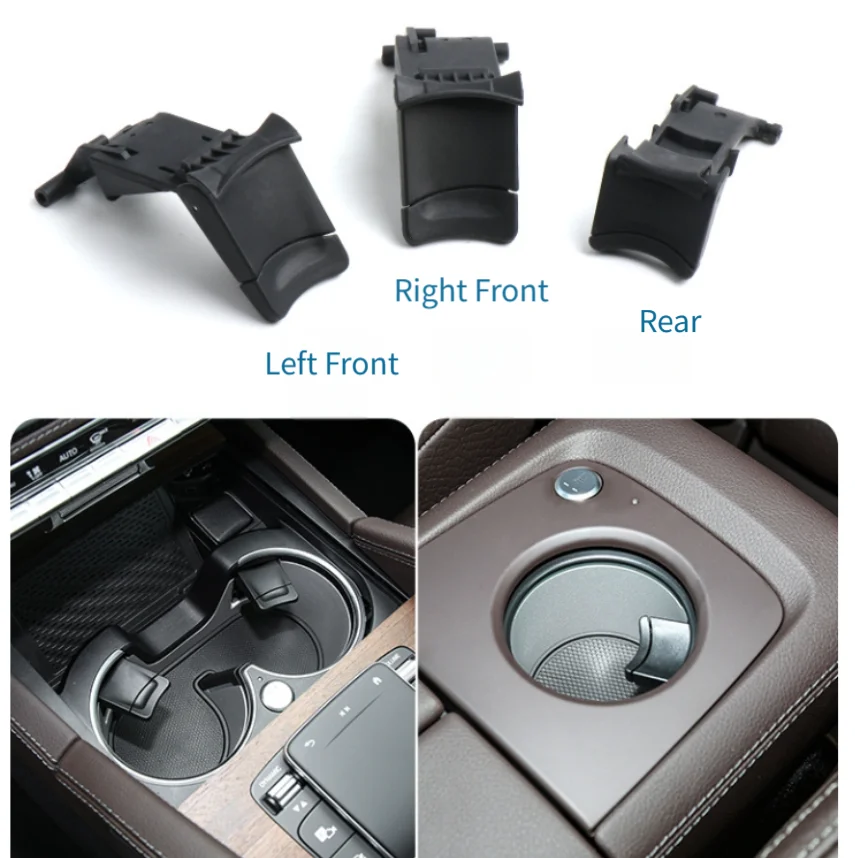 Cup Holder Fixed Fastener Clip for Mercedes For W167 2020 to 2025 For vehicle Interior 1678101804 Black ABS Replacement