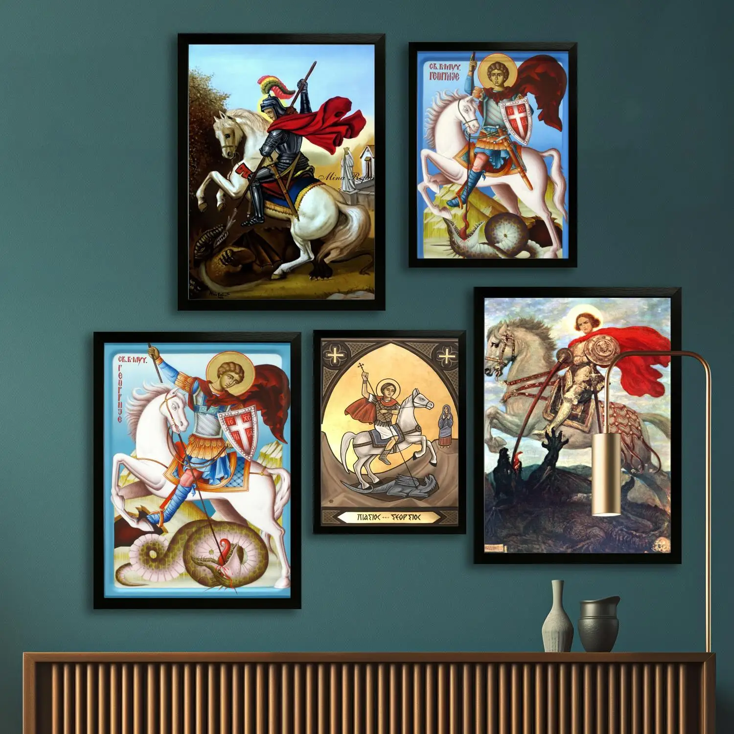 Saint George Canvas Art Poster and Wall Art, Picture Print, Modern Family Bedroom Decor,Decorative painting