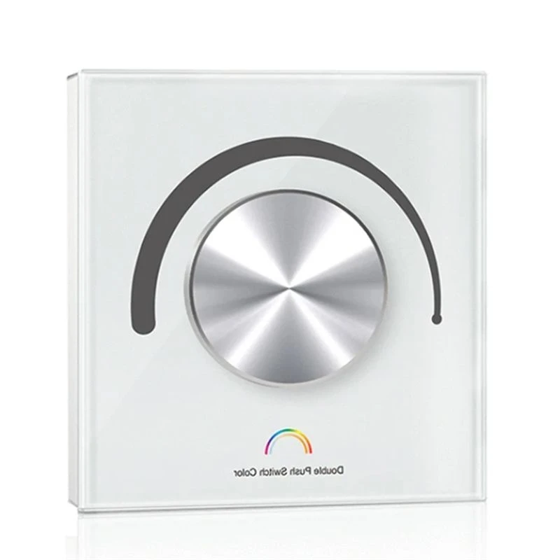 Smart Dimmer WIFI TUYA APP Cloud Control Rotary Glass Panel Constant Voltage LED Controller DC 12V 24V White