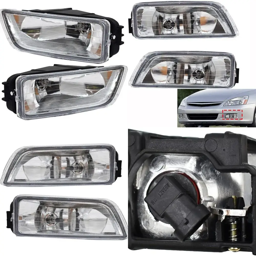 

Комплект противотуманных фар прозрачного бампера для 4-дверного седана Honda Accord 2003-2007 годов, левая и правая сторона