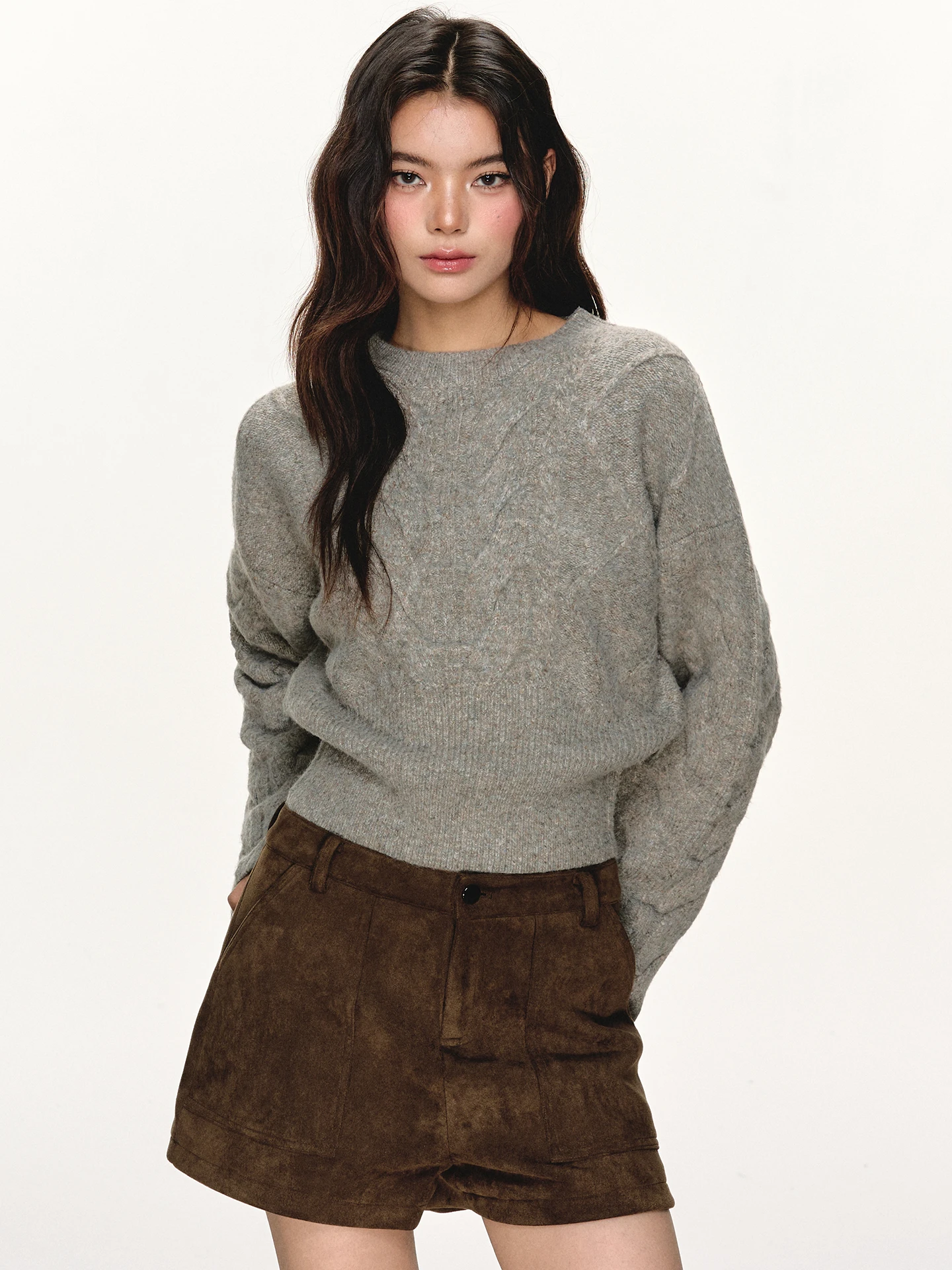 

Женский свитер Anna Aneae ort Svel, весенне-осенняя верхняя одежда, моющийся укороченный топ, теплый круглый трикотаж Ne Long Sve