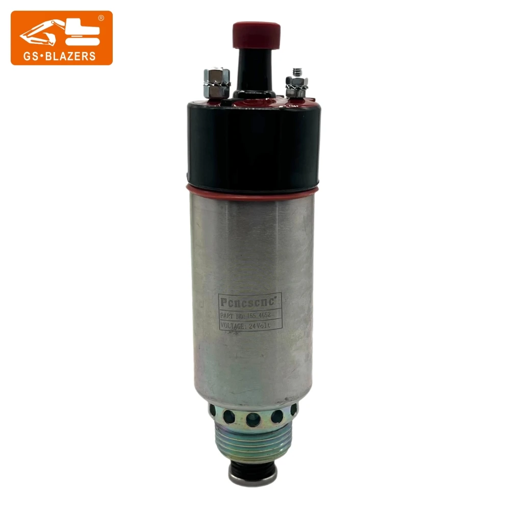 Excavator Fuel Stop Flameout Solenoid Valve 155-4652 for CAT E325C 24V Excavator Parts