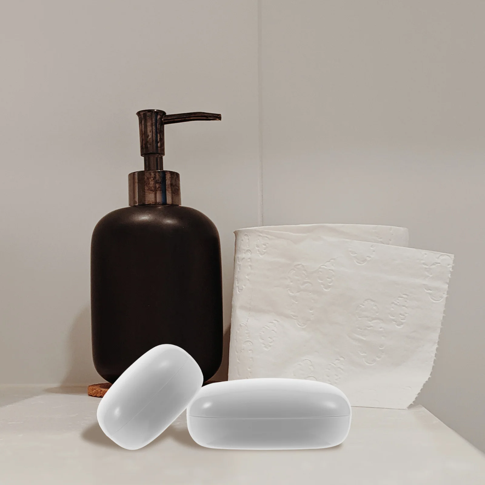 

2Pcs Portable Kitchen Travel Bathroom Supplies Household Box Bathroom Soap Tray Box Holder Toilet Soap Holder Storage