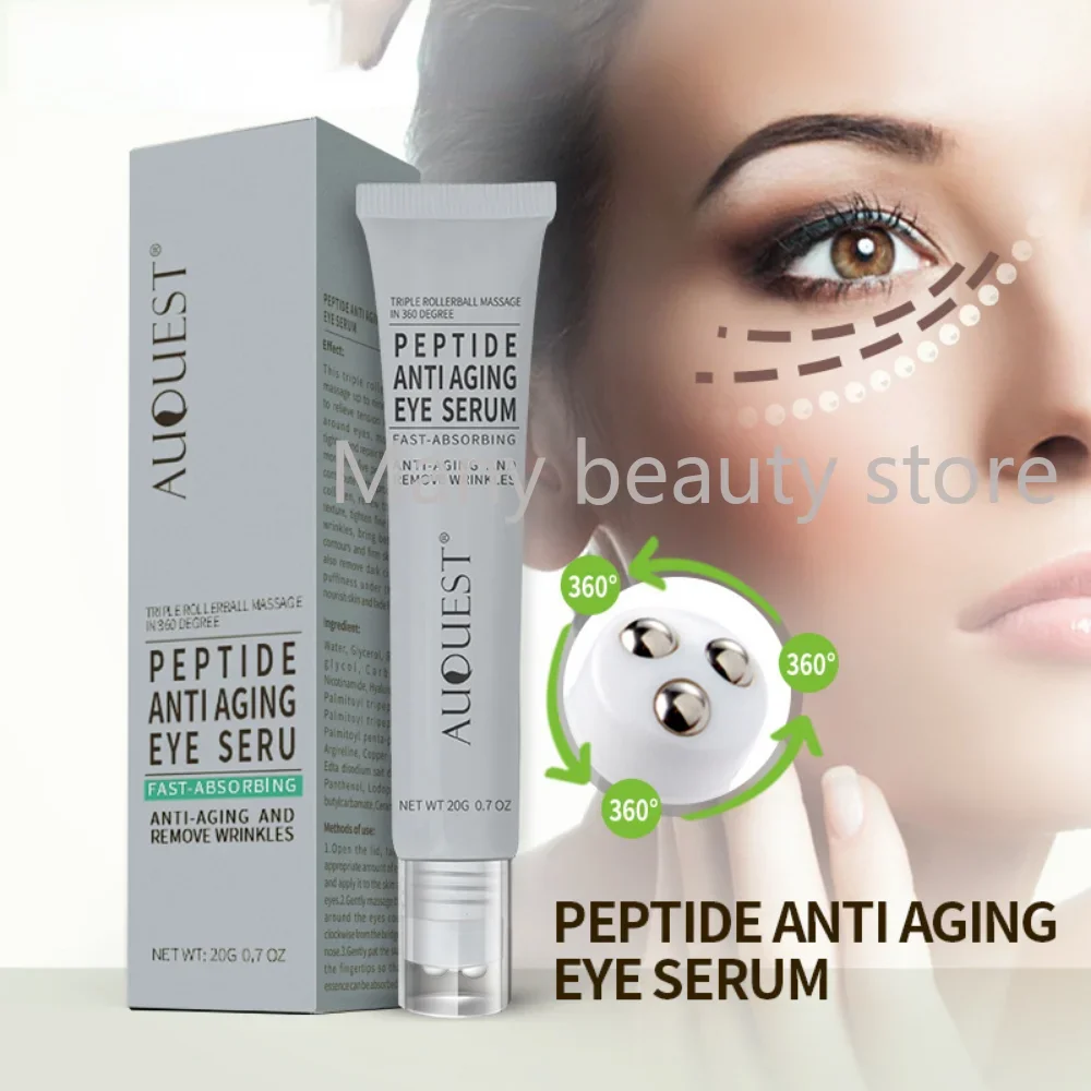 Peptide Anti-aging Eye Serum Collagen Massage Stick Reduce Eye Fine Lines Firming Eye Cream Anti-puffiness and Wrinkle Skin Care