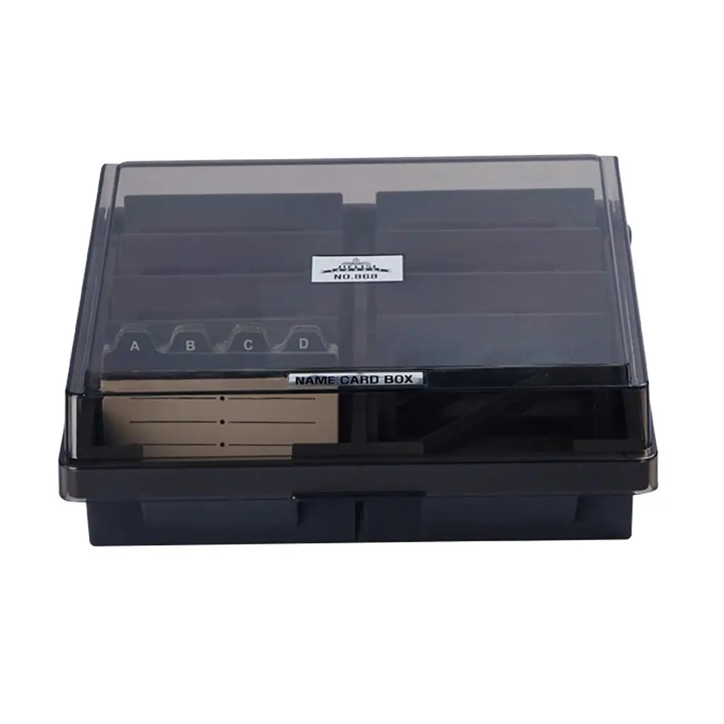 Plastic Index Card Storage Box Large Capacity File Card Holder Organizer for Card Storage Office Organization