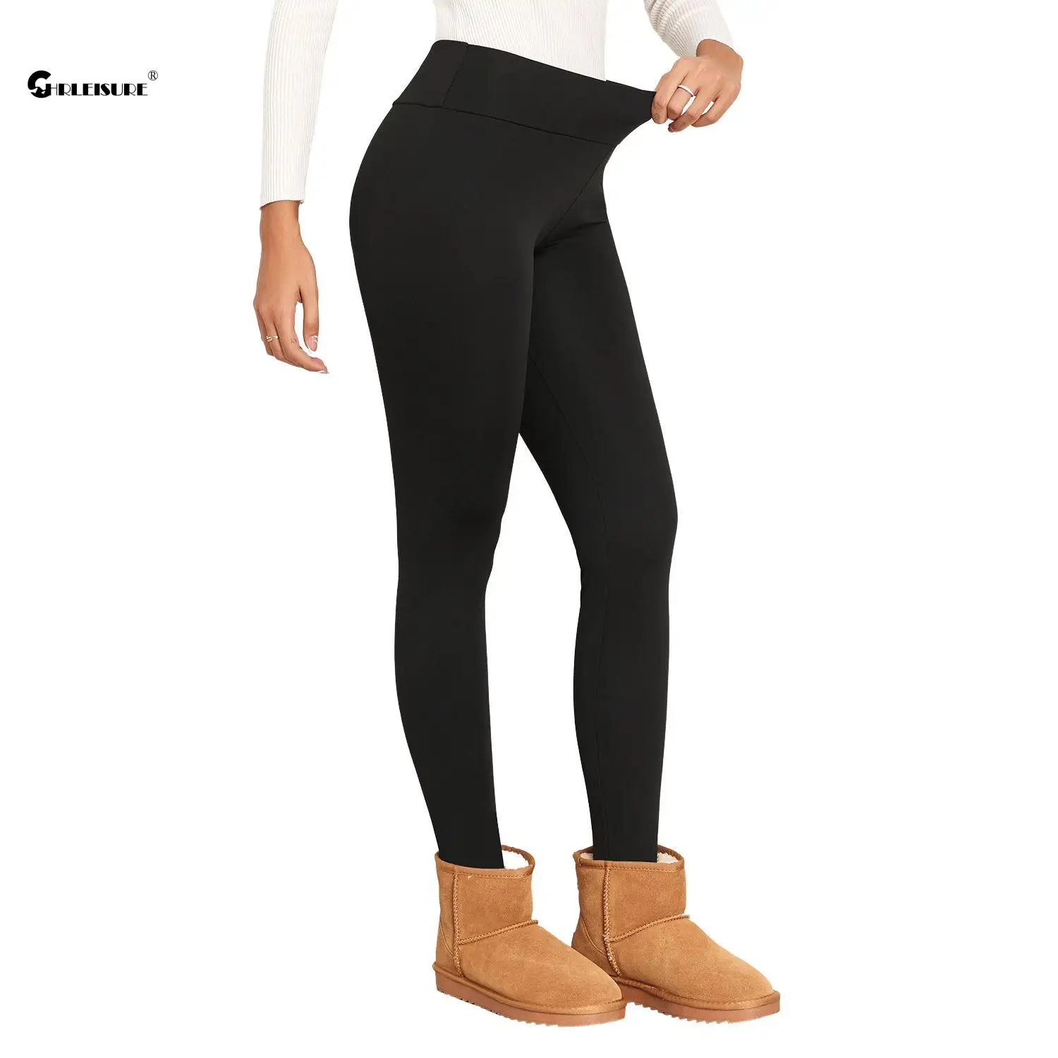 

CHRLEISURE Thin Velvet Yoga Pants Women Seamless Sport Leggings High Waist Elastic Slim Solid Color Warm Tights Fitness Legging