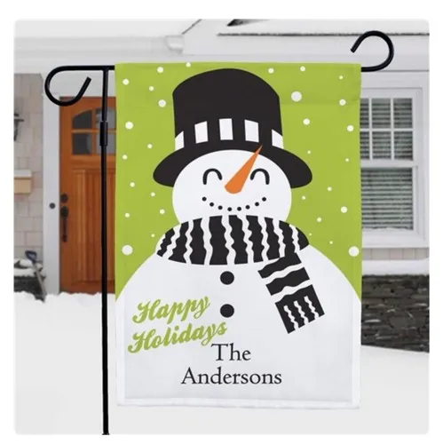 ☃️ Personalized Snowman Holiday Garden Flag Makes A Great Gift ☃️ HHZ UUV HHM UUX