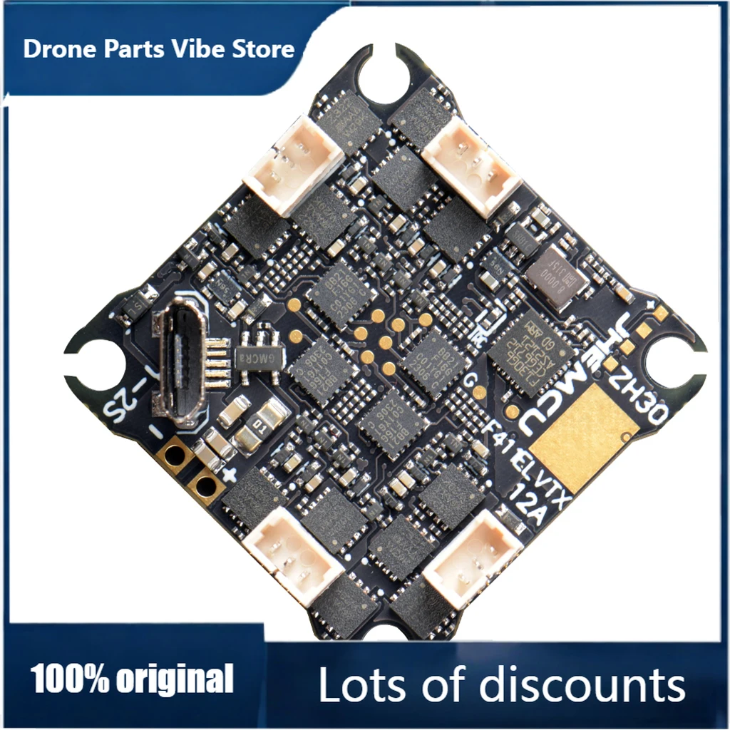

FyJHEMCU F411ELVTX 1S-2S AIO Flight Control/ ELRS Receiver / 12A 4in1 ESC / 48CH 0-400mW VTX 25.5MM Hole For FPV Racing Drone