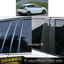 For Hyundai I20 2020 2021 2022 2023 Car PC Material Pillar Post Cover Door Trim Window Molding Decoration Sticker Plate