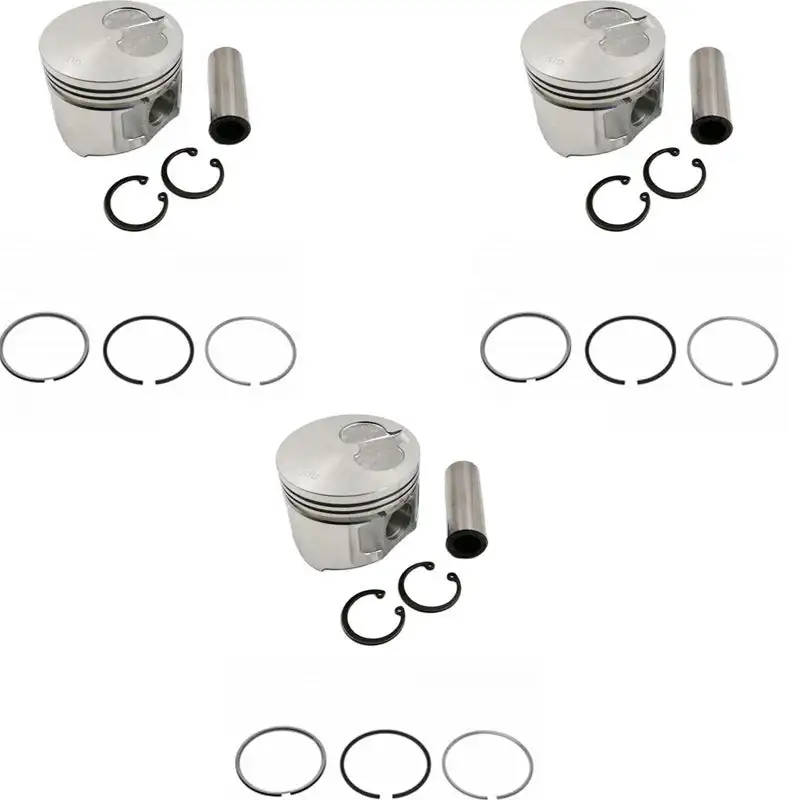 New 3 Sets STD Piston Kit With Ring 8-94411-568-1 Fit for Isuzu 3KC1 Engine 74MM