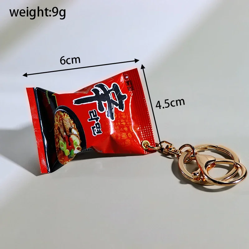 Simulation Instant Noodles Keychain On The Phone Mini Snacks Pendant Bag Pendant Christmas Gifts For The New Year image 6