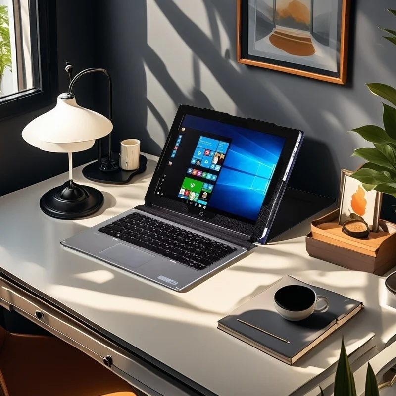 غطاء عمل لجهاز HP Elite X2 1012 G3 G2 G1 حافظة كمبيوتر لوحي من جلد البولي يوريثان مع مسند غطاء حماية لكامل الجسم