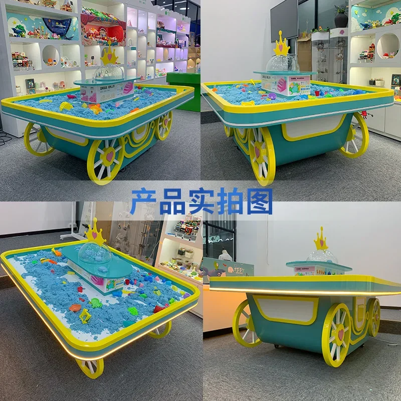 Commercial children's play space sand table wooden baking paint DIY handmade princess car toy table