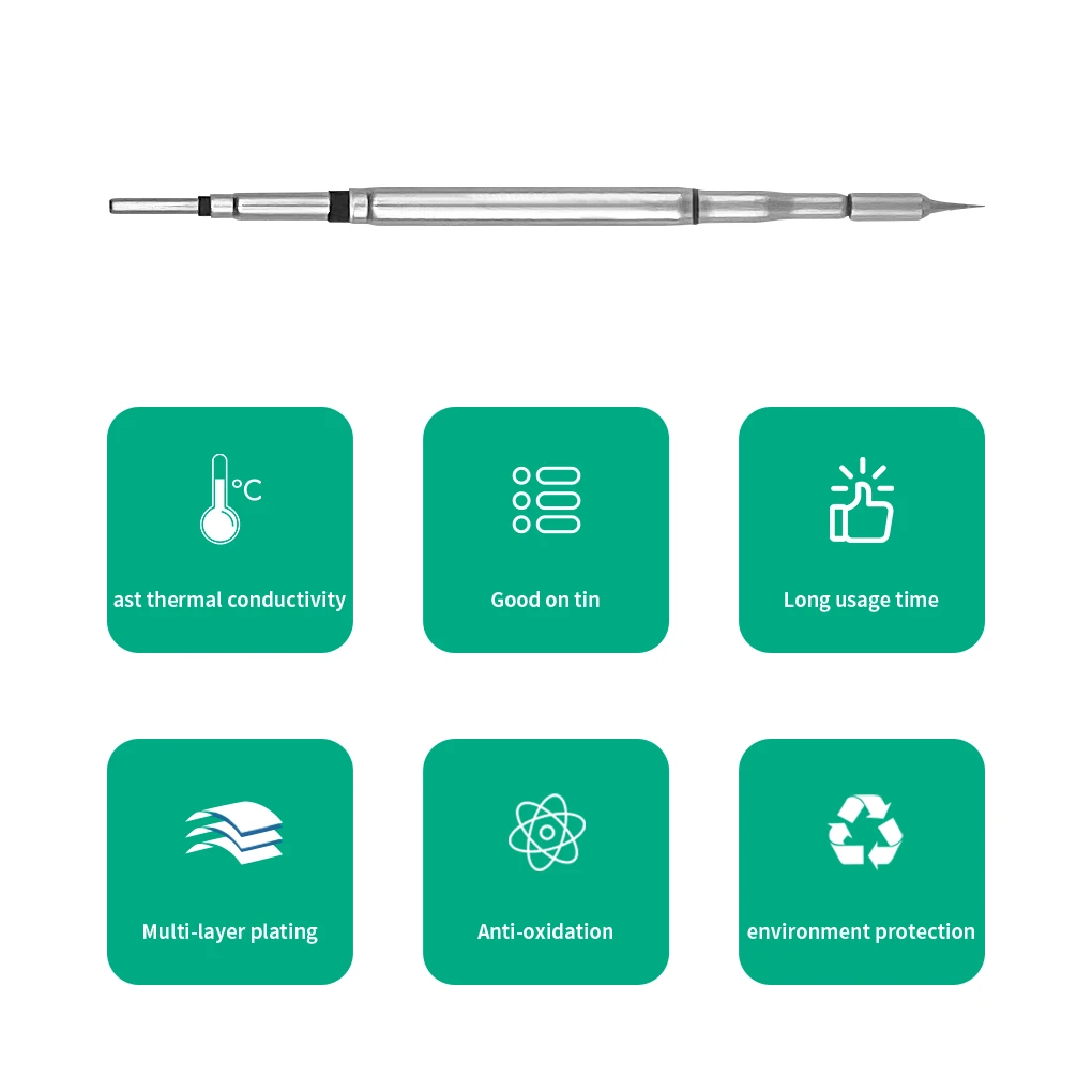 C210 Soldering Iron Tip C210-020 Welding Head Quick Heating Suitable For JBC  T210 Handle CDS Soldering Station