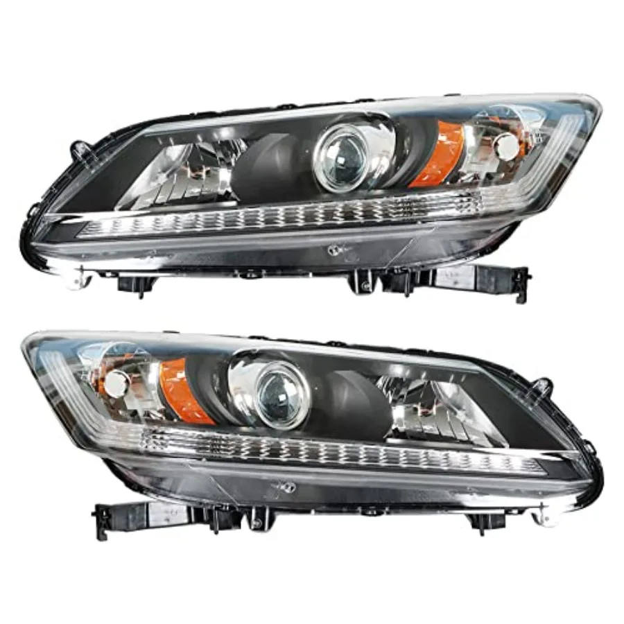 مجموعة مصابيح أمامية بديلة لـ Accord 2013 2014 2015 مجموعة مصابيح أمامية بدون مصابيح أمامية DRL زوج من الجانب الأيسر والأيمن