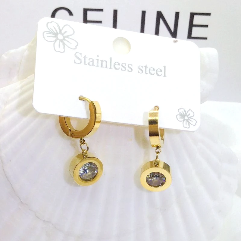 Titanium Steel New Fashion Simple Earrings, Classic Casual Versatile Stainless Steel Earrings