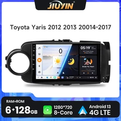 JIUYIN AI Voice 2 din Android Auto Radio For Toyota Yaris 2012 2013 20014-2017 Carplay Car Multimedia GPS 2din autoradio