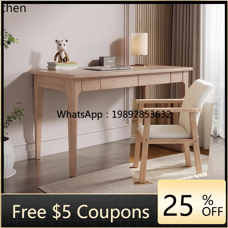 

solid wood small apartment desk computer desk writing desk living room decoration nordic