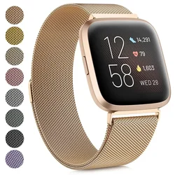 Milanese Strap for Fitbit Versa 1/2/3/4 Band Replacement Wristband Metal Stainless Steel Magnetic Loop Bracelet Accessories