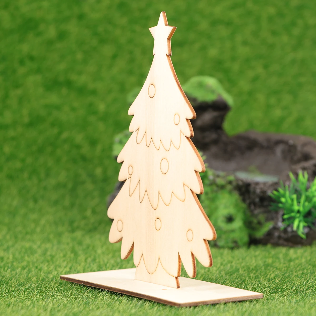 

2pcs Christmas Tree Wooden Boards Smooth Durable Crafts Decorations Kids Painting Ornament Gift Wood Cutouts Diy Handmade Craft