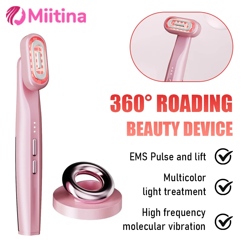 ems eye Beauty Instrument Microcurrent Red Light 360°Rotating Facial Wand Eye Neck Skin Tightening Anti Wrinkle Skin Care Beauty