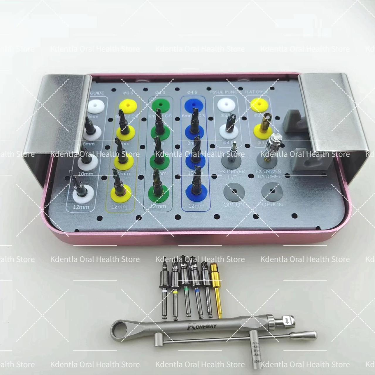 1Set Dental Implant Fractured Broken Screw Remover Kit Broken Remover Surgery Kit Universal Dentist Tools
