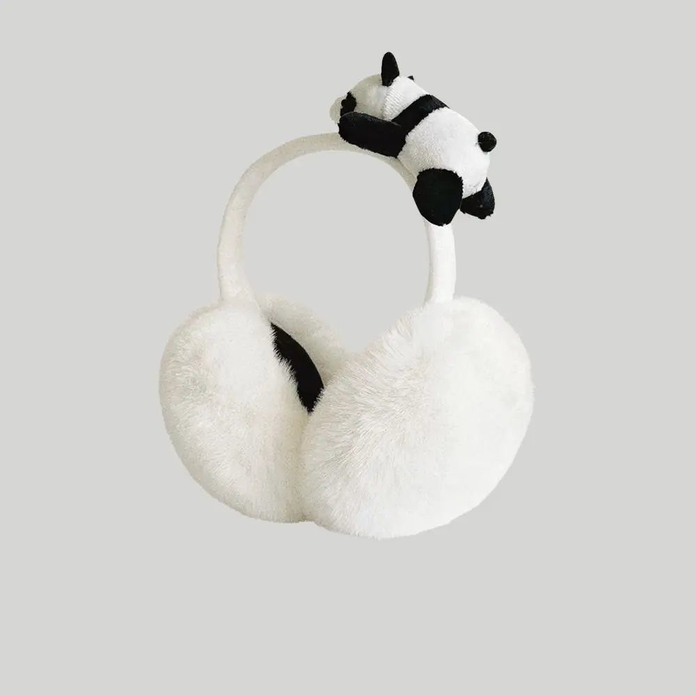 Folding Plush Panda Earmuffs Comfortable Windproof Ear Cap Winter Ear Cover Panda Doll Thicken Foldable Earmuffs Student