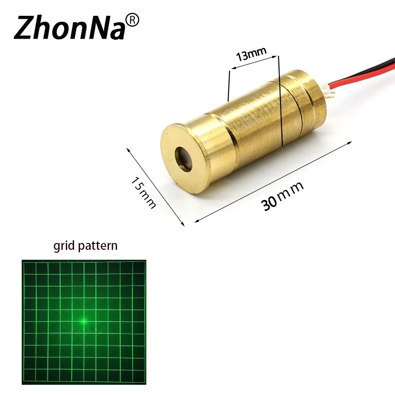 3D Scanning Laser Modules Laboratory Modeling Grid Laser Green Light 532nm 45mW Laser Head DC2.3-5V Input Optics Accessories