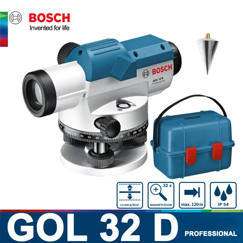 Bosch GOL 32 D Optical Level Professional Self-leveling Instrument 32X High Precision Level Engineering Levels GOL32D