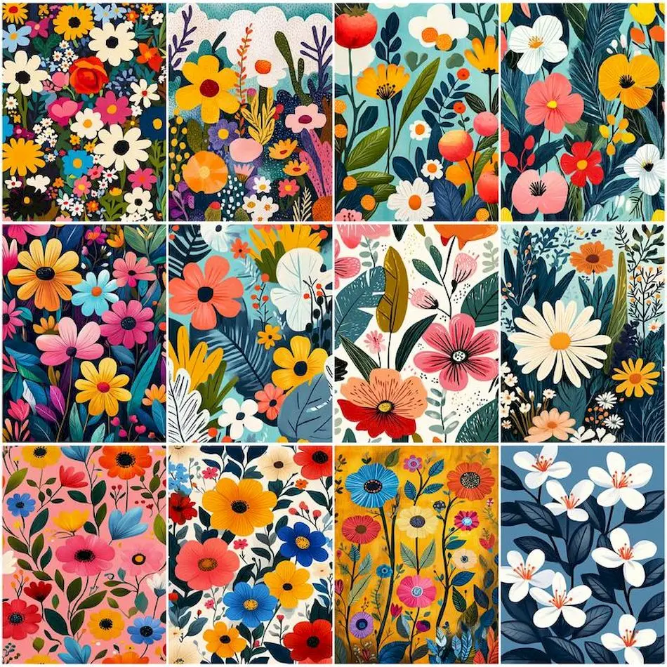RUOPOTY Simple Painting By Numbers flower an elegant style Easy Picture Paint Markers By Numbers Livingroom Decorations For Home