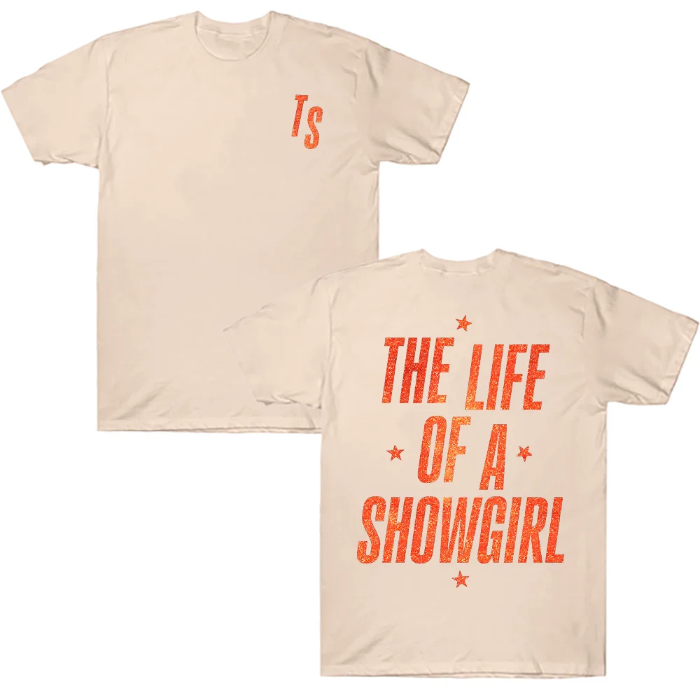 Comfort Cotton Vintage The Life of A Showgirl T-shirts New Album 2025 Tees TS Gift for Fan Clothing Summer Fashion Men Women Top